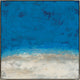 30x30 Le Bleu, Framed Artwork, Silver