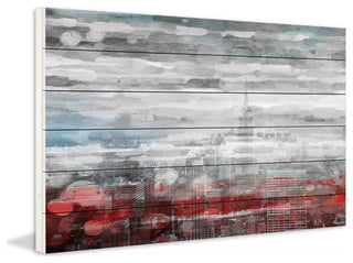 "Aerial Vision" Print on White Wood, 60"x40"