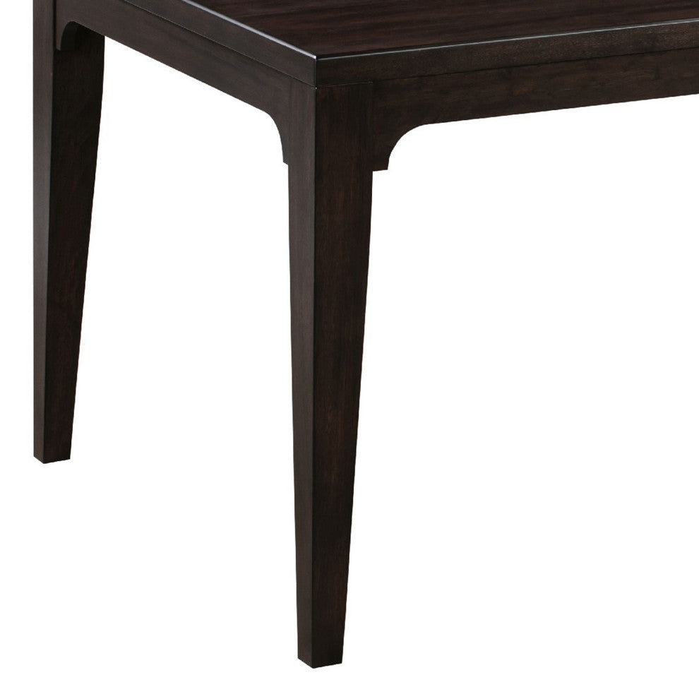 Benzara BM273611 Mango Wood Rectangular Dining Table, Tapered Legs, Brown