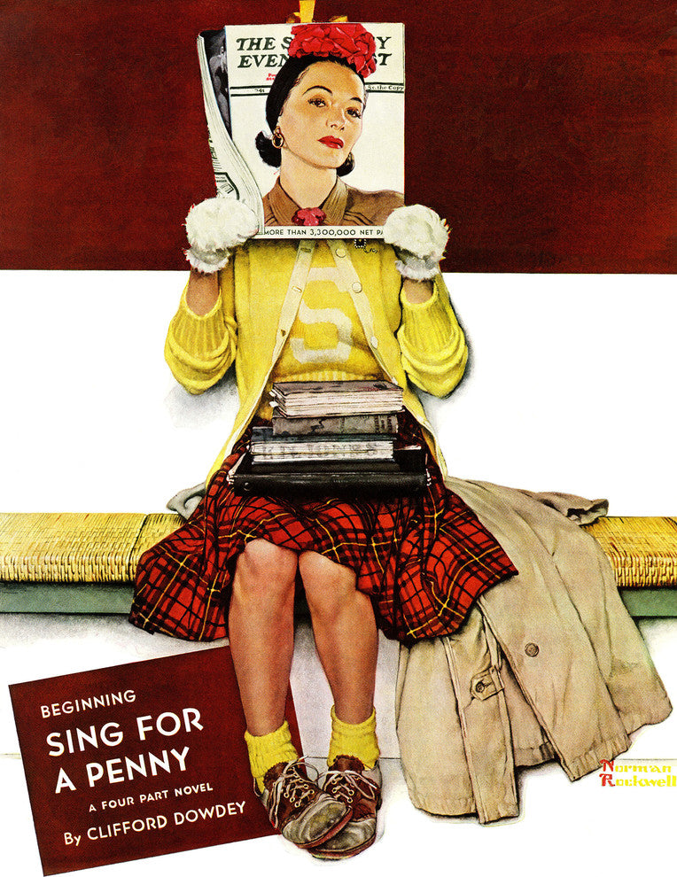 "Cover Girl" Painting Print on Canvas by Norman Rockwell