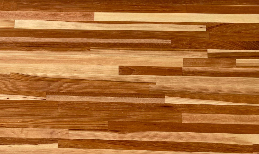 Sturdy 18" Deep Butcher Block Countertop, Hickory, 18" X 96"