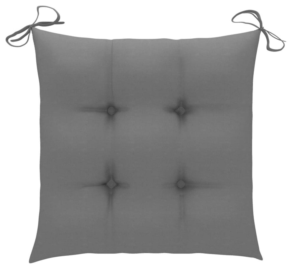 Vidaxl Chair Cushions, Set of 4, Gray 19.7"x19.7"x2.8" Fabric