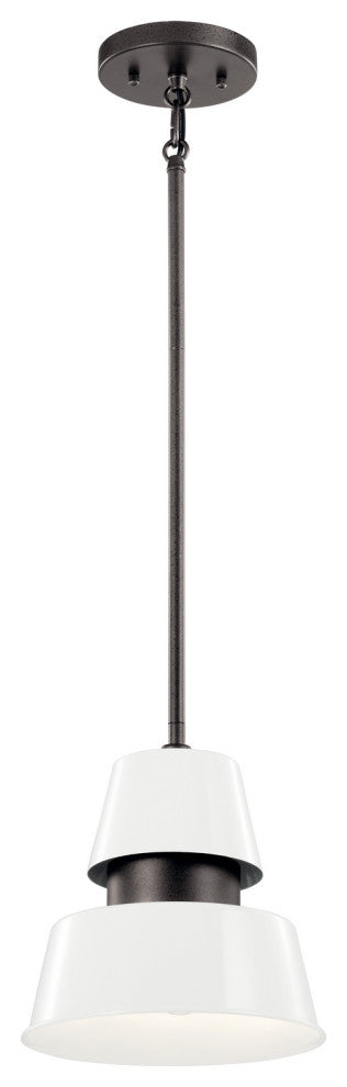 Kichler 59003WH One Light Outdoor Pendant, White Finish