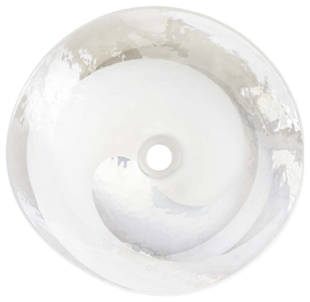 Sorrento Murano Glass Bathroom Sink, Seaspray