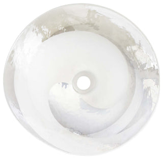 Sorrento Murano Glass Bathroom Sink, Seaspray