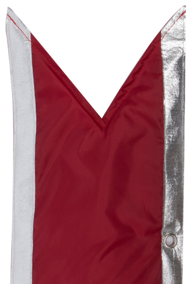 Vickerman L130548 48" Red-Silver Nylon Outdoor Christmas Bow