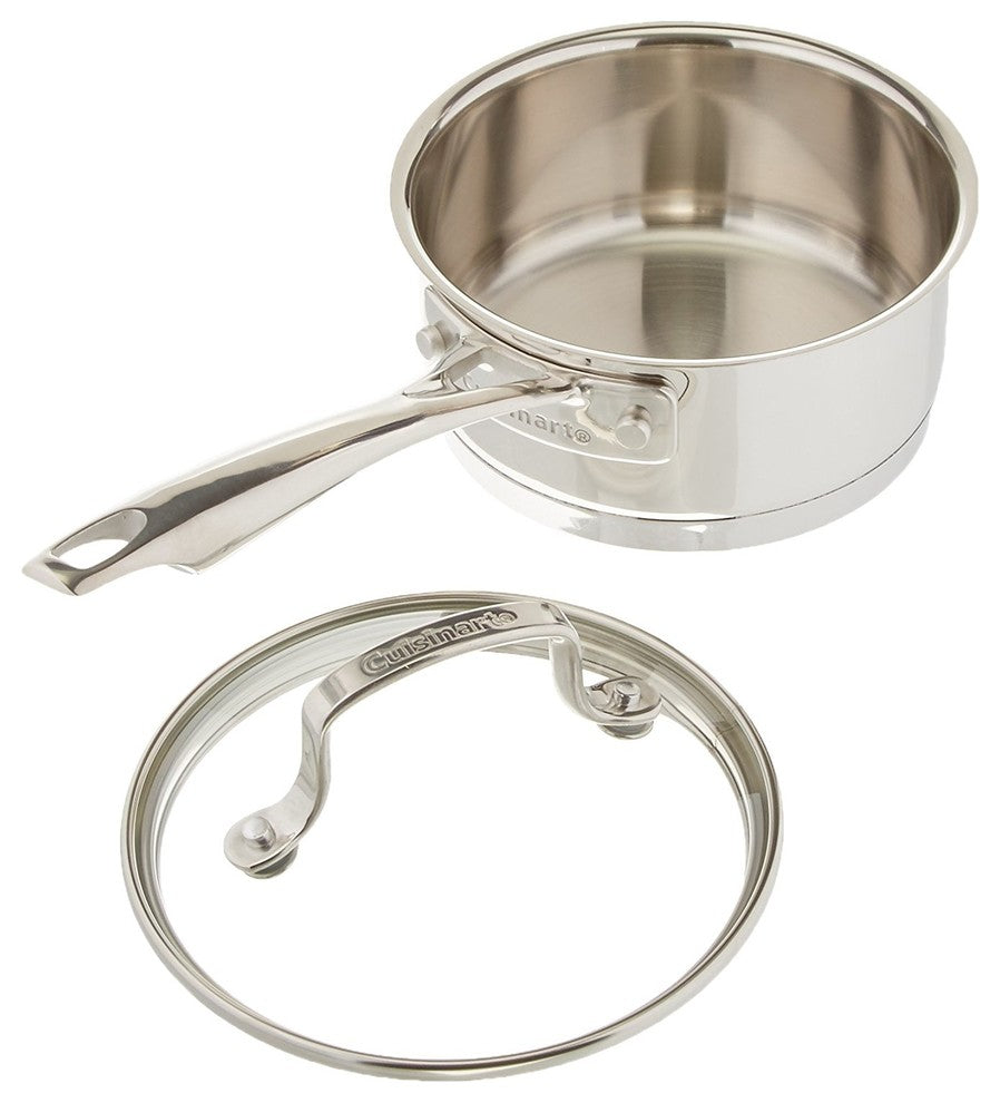Professional Stainless Saucepan With Cover, 1-Quart