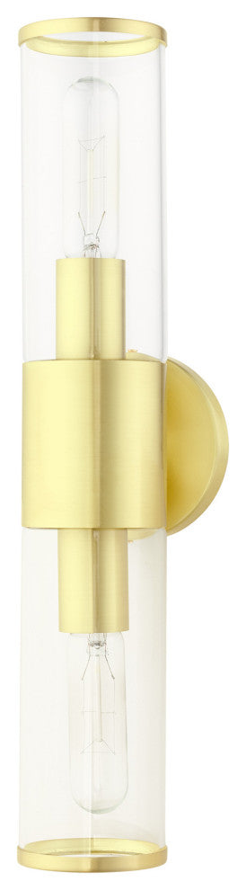 Satin Brass Nautical, Contemporary, Urban, Industrial Vanity Sconce