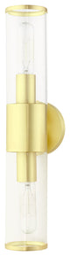 Satin Brass Nautical, Contemporary, Urban, Industrial Vanity Sconce