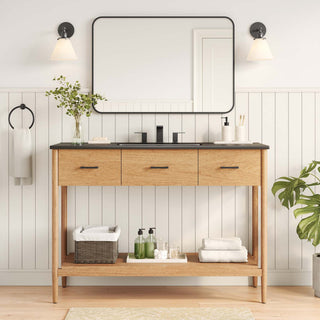 Zaire 48" Single Sink Bathroom Vanity - Natural Black