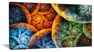Vibrant Colorful Clouds, Oversized Abstract Canvas Art Print, 60x28