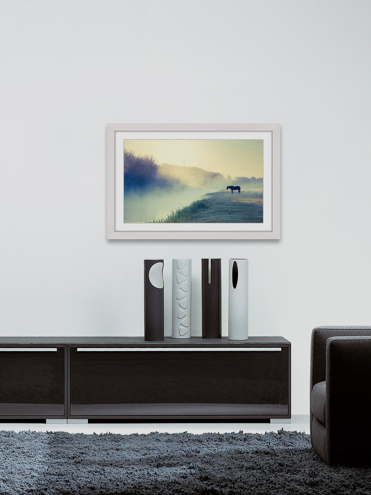 "Horse in the Fog" Framed Art Print