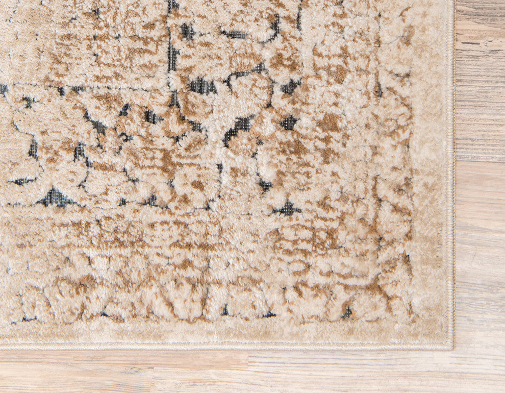 Unique Loom Beige Chateau Jefferson 4' 0 x 6' 0 Area Rug