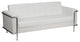 Lesley Series Melrose White LeatherSoft Sofa with Encasing Frame