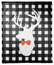 Halloween Deer Buffalo Check Fleece Blanket
