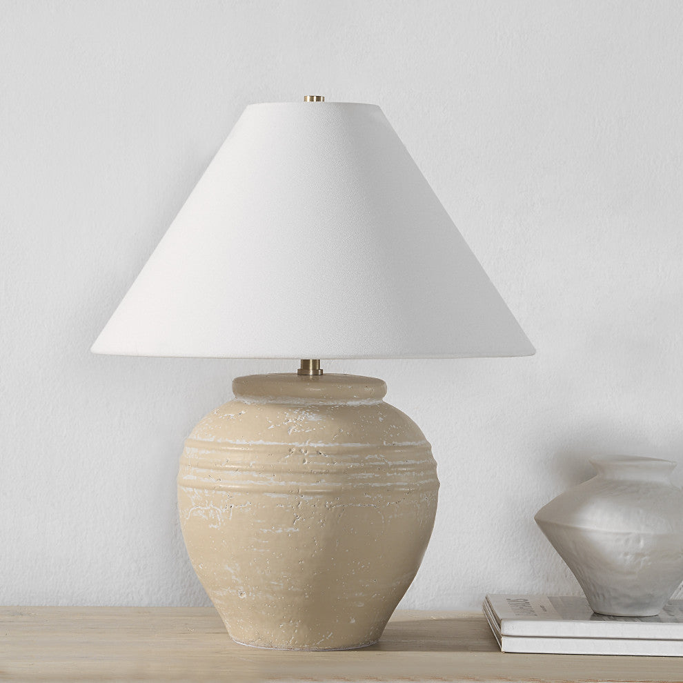 Fela 21" Length Table Lamp, Beige