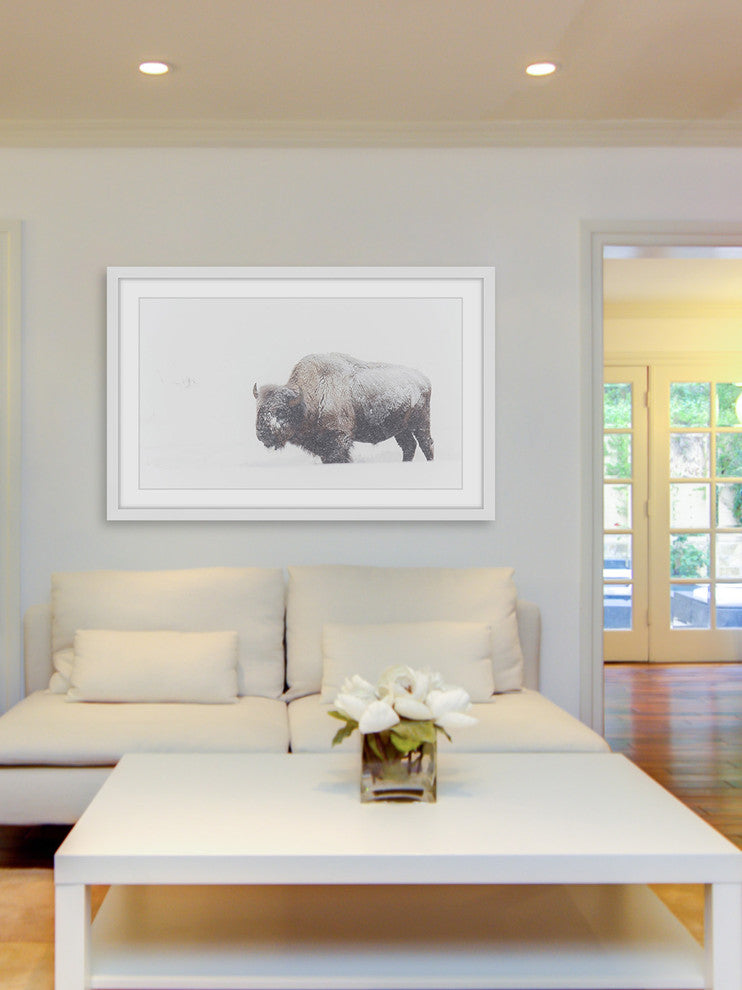 Marmont Hill, "Icy Fur" Framed Painting Print, 36x24
