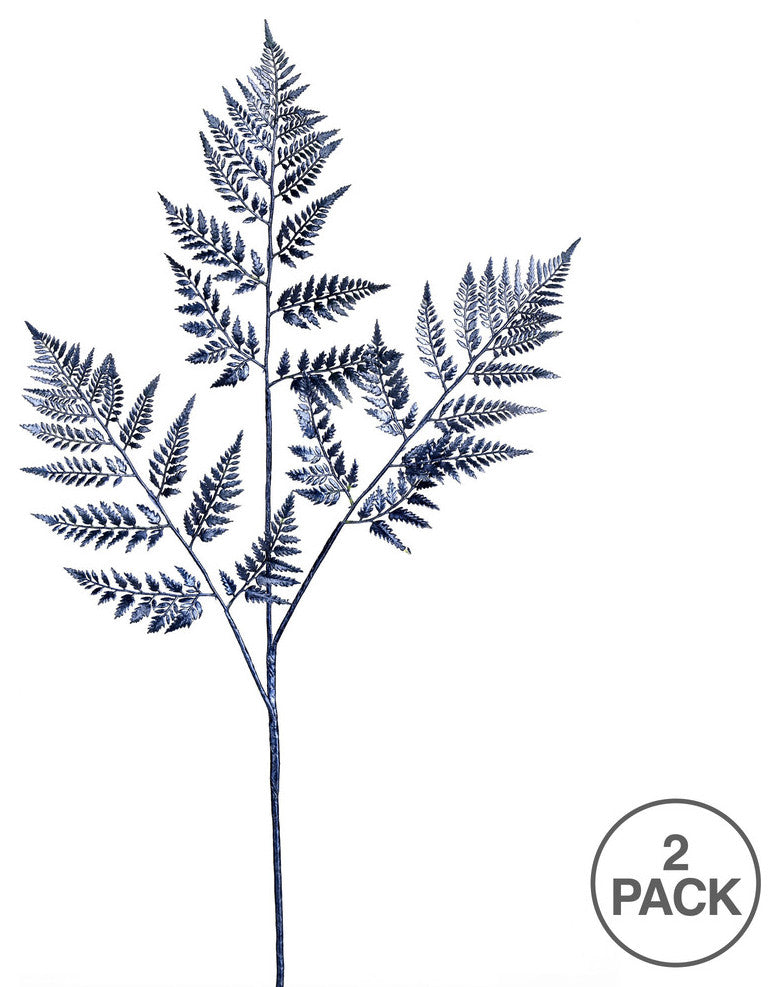 Vickerman Rx192902 42" Blue Shiny Fern Artificial Christmas Spray