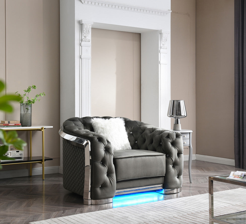 Sapphire Accent Chair, Gray