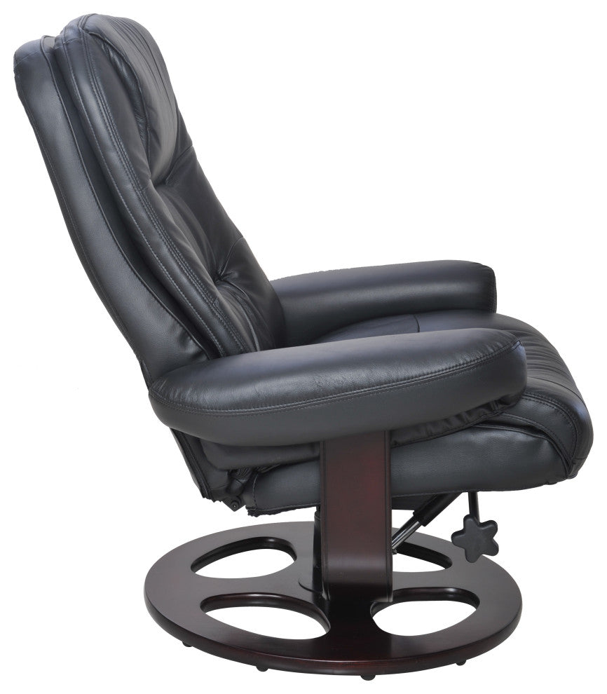 Jacque Pedestal Recliner / Otttoman, Hilton Black