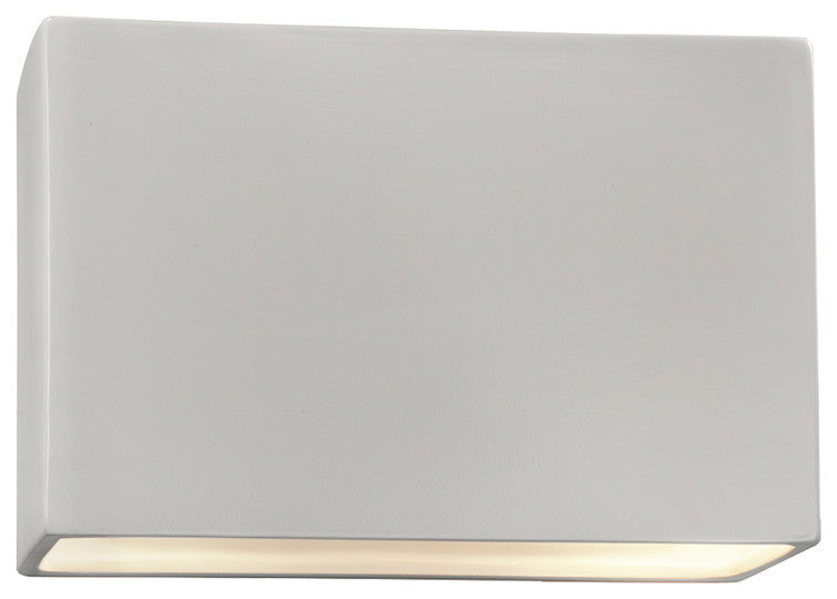 Ambiance ADA Outdoor Small Ceramic Rectangle Wall Sconce, LED, Bisque
