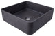 Eden Bath EB_S046LS-H Thin Lip Square Vessel Sink, Black Lava Stone