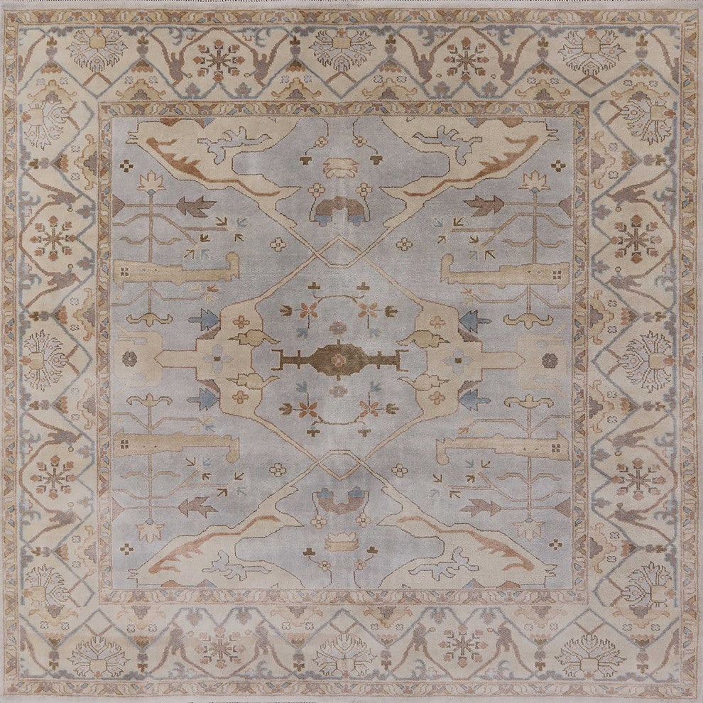 Ahgly Company Indoor Square Mid-Century Modern Area Rugs, 4' Square
