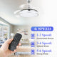 36W Reversible Ceiling Fan with Retractable Blades and Remote Control, Chrome