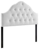 White Sovereign Full Diamond Tufted Performance Velvet Headboard