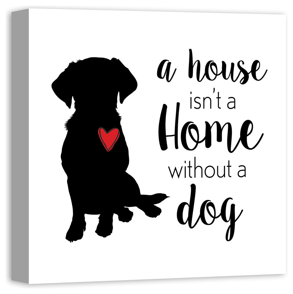 Designs Direct House Home Dog 20x20 Canvas Wall Art