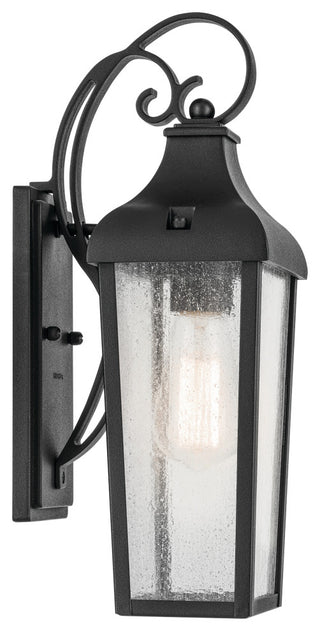 14.75" 1-Light Outdoor Wall Light With Clear Water Glass