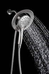 Valkrie 3-Spray Dual Wall Mount Fixed and Handheld Shower Head, Brushed Nickel