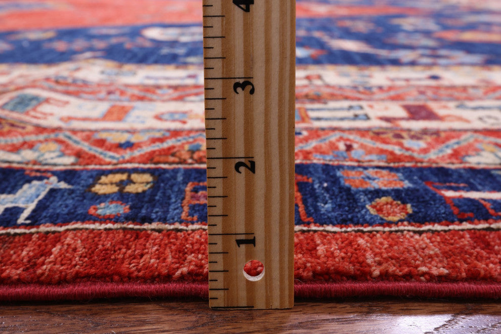 9' 11" X 13' 9" Hand Knotted Persian Fine Serapi Wool Rug - Q12644
