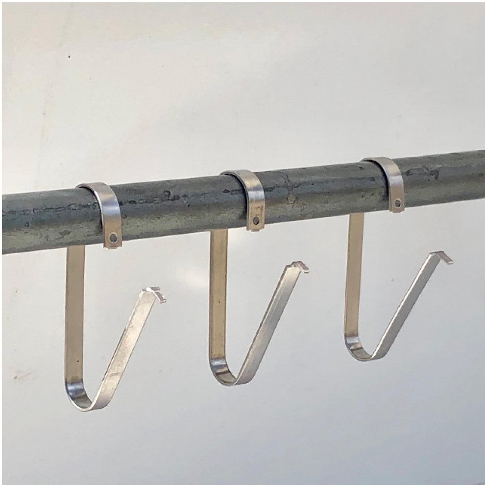 Piston Connector Rod Pot & Pan Hanger 34" (rustic & polished steel), Polished St