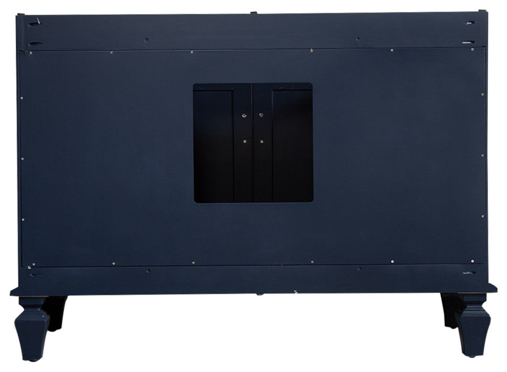 48 Inch Bathroom Vanity Set with 38 Inch Mirror, Quartz Top, cUPC Certified Sink, Navy Blue
