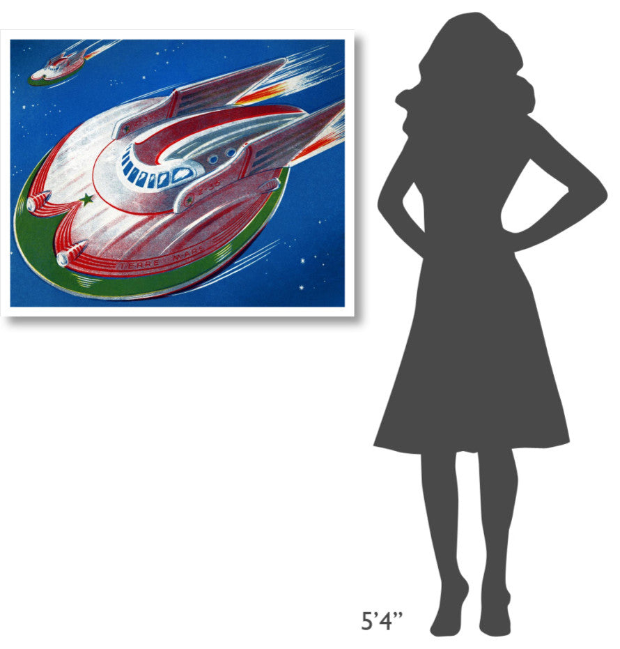 "UFO" Digital Paper Print by Retrorocket, 38"x31"