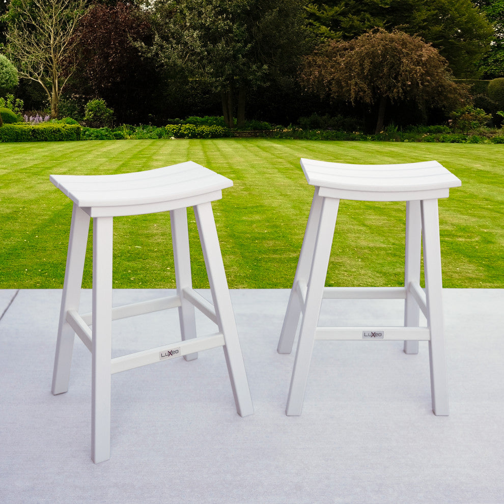 LuXeo Bailey-Cabo Round Counter 3-Piece Set, White