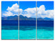 "Beauty Blue Beach" Canvas Wall Art, 3 Panels, 36"x28"