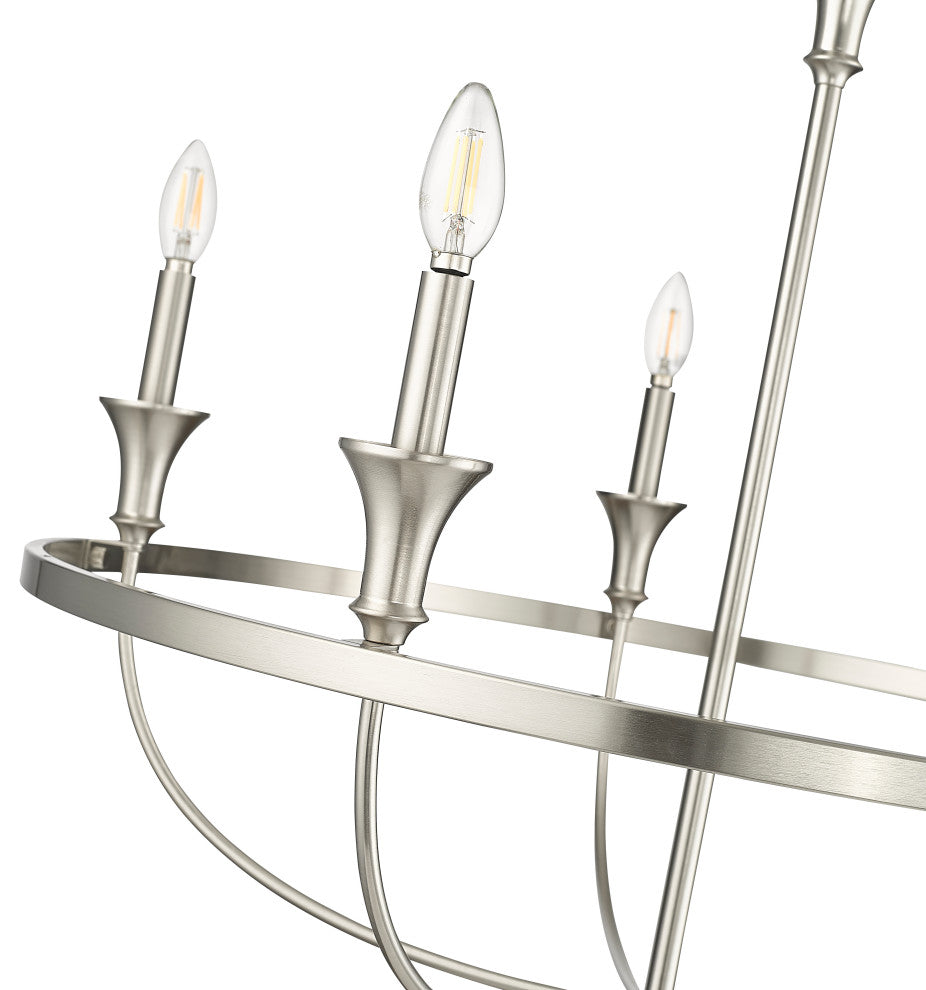 5 Light 29.1 in. Brushed Nickel Chandelier