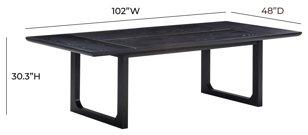 Shiloh Black Ash Rectangular Dining Table