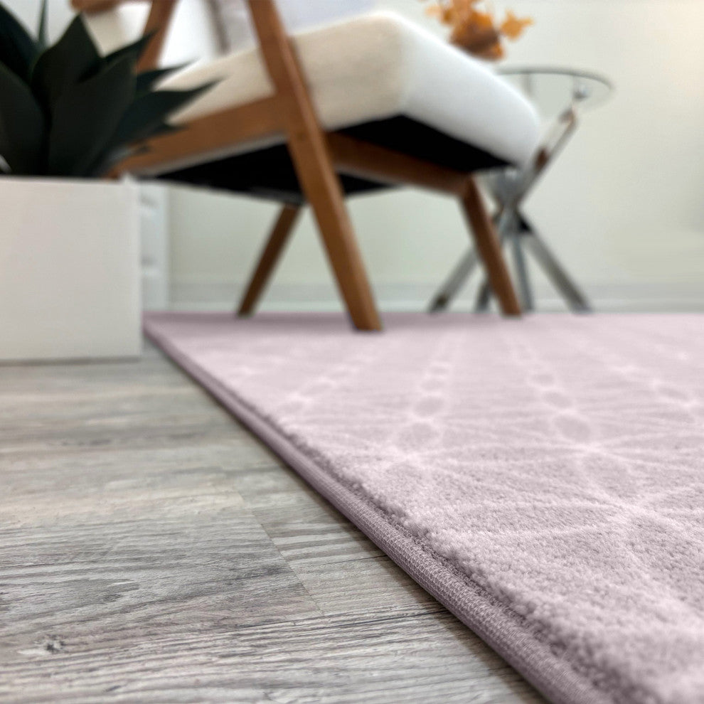 EYELET Soft Tactesse Nylon Area Rug with Anti-Stain Protection, Orchid, Xxl: 12'x18'