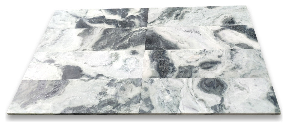 Sagano Vibrant Green Marble 4x12 Tile Honed, 100 sq.ft.