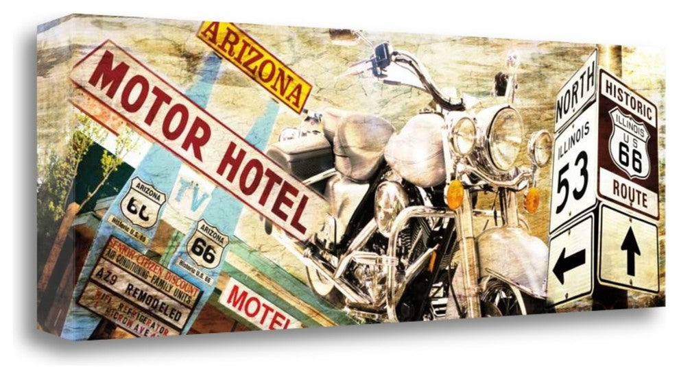 "Route 66" By Bresso Sola, Giclee Print on Gallery Wrap Canvas, Ready to Hang