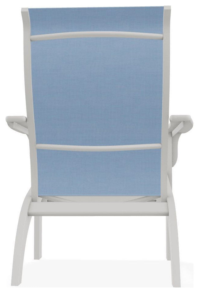 Adirondack Sling Outdoor Adirondack Armchair, Sky/Snow