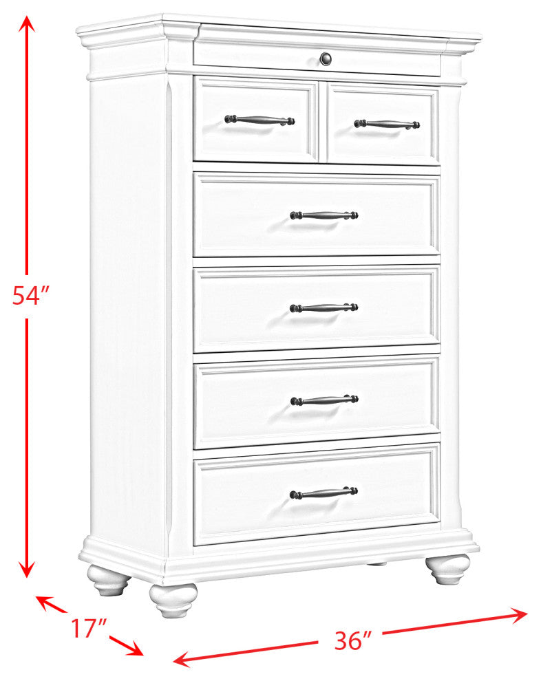 Picket House Furnishings Brooks Platform Storage 6PC Bedroom Set, Grey