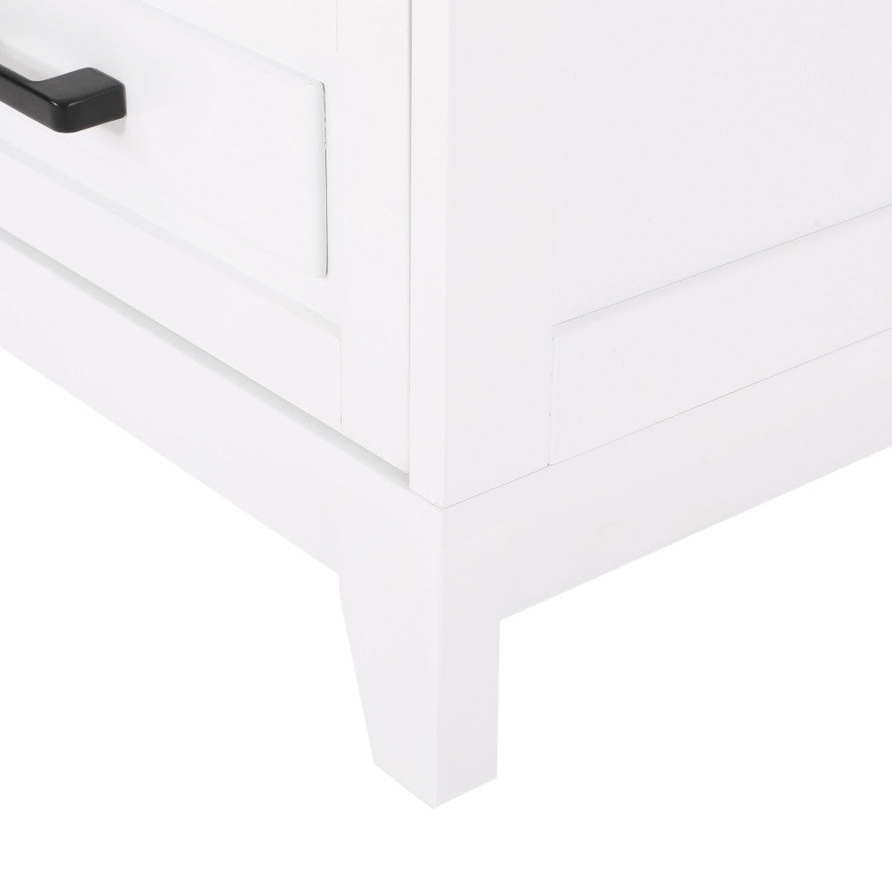 McCusker Bathroom Storage Cabinet With Drawers, White