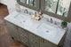 James Martin 850-V60D-SOK-3CAR 60 Inch Double Vanity w/ Carrara Marble Top