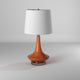 Retro Orange Glass Table Lamp With Steel Base
