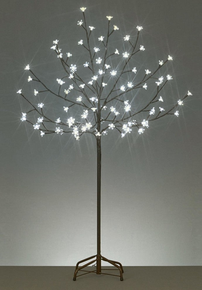 6' LED Lighted Cherry Blossom Flower Tree, Lights, Cool White