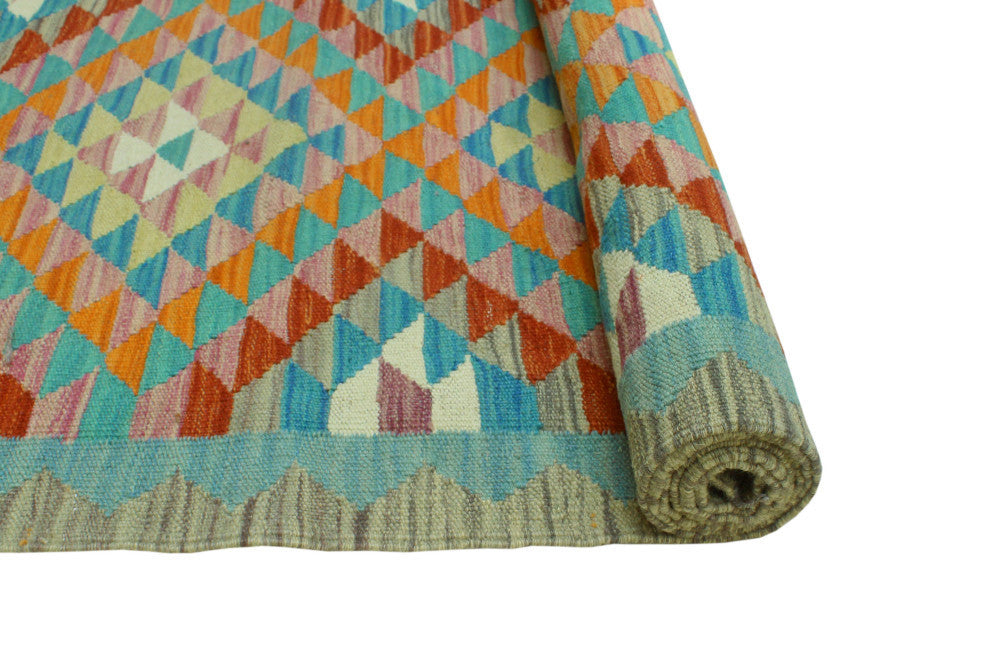 Sangat Kilim Iva Orange/Red Runner, 2'6x9'10